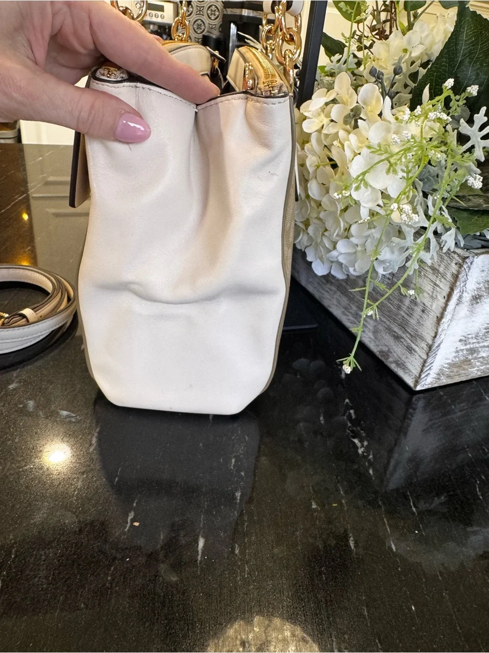 🤎Coach Christie Carryall Khaki Chalk Satchel Crossbody
